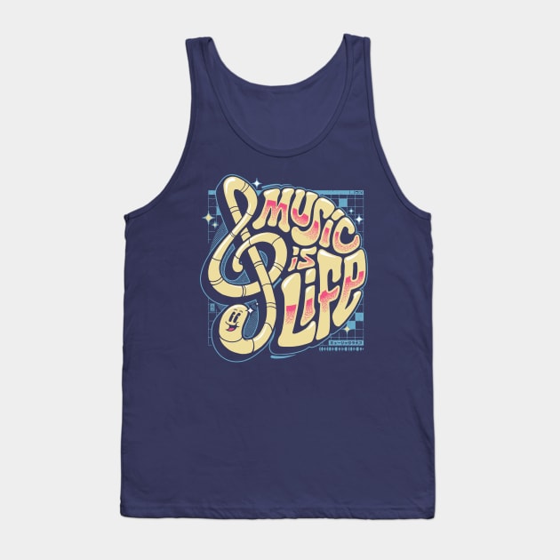 Music is life V2 - funny musician lover Tank Top by StudioM6